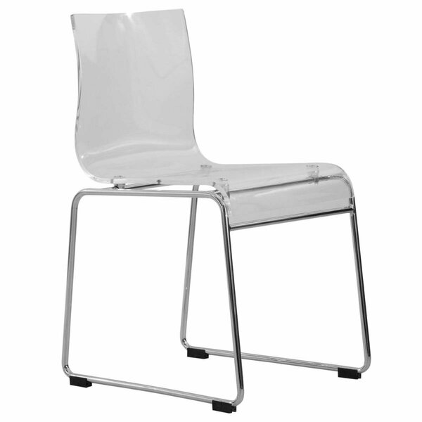 Kd Americana 32.40 in. Lima Modern Acrylic Chair, Clear KD2609662
